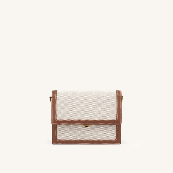 JW PEI Mini Flap Crossbody - Beige Canvas - Picture 3 of 7